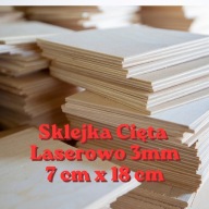 Formatka 1szt. Sklejka 7x18cm Grubość 3mm Cięta Laserem Decoupage DIY