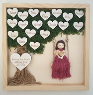 Prezent dla Nauczyciela na zakończenie roku, ramka, grawer, makrama