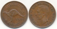 Australia 1 Penny - 1951r ... Monety