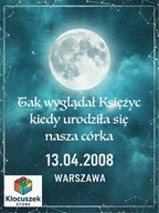 Personalizowany Plakat A2 FAZA KSIĘŻYCA – Rocznica | Walentynki