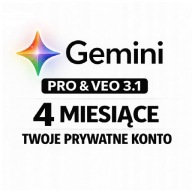 GEMINI PRO + VEO 3.1 4 MIESIĄCE TWOJE PRYWATNE KONTO CHAT AI GOOGLE GEMINI