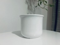 osłonka doniczka mała HANDMADE ręczna robota biała