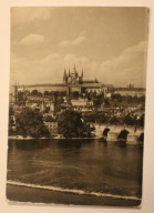 PRAHA. Panorama Prazskeho hradu, PRAGA CZECHY CZECHOSŁOWACJA, CZYSTA, STARA