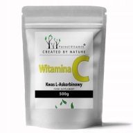 Kwas L-askorbinowy Forest Vitamin proszek 500 g bezglutenowy czysty