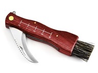 NÓŻ SKŁADANY DO GRZYBÓW Z PĘDZELKIEM KIESZONKOWY STALOWY SCYZORYK NOŻYK