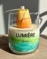 Artystyczna Świeca Sojowa "Lumière - Jaśmin" – Rękodzieło & Personalizacja