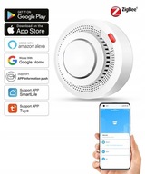 Inteligentny Czujnik dymu Zigbee Tuya Smart Alarm DYGSM