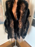 Alex Max szal etola. ponczo, narzutka, futerko, koronka