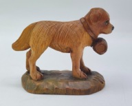 Bernardyn STARA malutka rzeźba kolekcjonerska 4,4cm do gablotki z figurkami