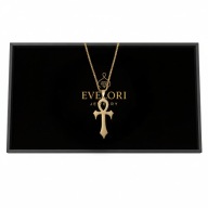 Egipski Krzyż Ankh Naszyjnik Złoto Gotycki Design Nowoczesny