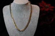 MĘSKI ŁAŃCUSZEK PANCERKA STAL CHIRURGICZNA 316L , SREBRNO ZŁOTY 8 mm