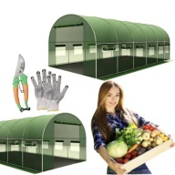 TUNEL FOLIOWY OGRODOWY SZKLARNIA MOCNA KONSTRUKCJA NA WARZYWA 18m+ GRATIS