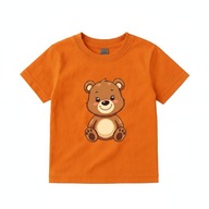 Koszulka dziecięca t-shirt mandarynkowy 122 wiek 6 lat dzień misia miś mis