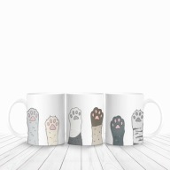 Kubek z kocimi łapkami 330ml, kot, kubek z nadrukiem, kubek z kotem