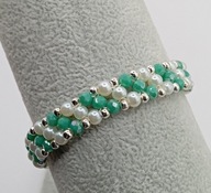 Bransoletka ze szklanych koralików, studniówka, walentynki