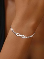 Bransoletka Lucky Infinity z Cyrkoniami | Regulowana | Nieskończoność