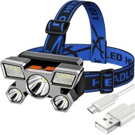 Czołówka Latarka Czołowa 9x LED Akumulatorowa Cree Na Głowę Mocna