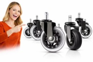 KÓŁKA DO FOTELA OBROTOWEGO IKEA GUMOWE KAUCZUKOWE IKEA OBROTOWEGO 5 SZ 10MM