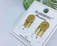 14773 Kolczyki Blueberry Łapacze snów;Stal 316L