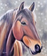 Obraz olejny ręcznie malowany "Koń"