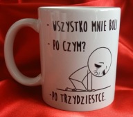 Kubek handmade z humorystycznym napisem