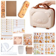 ZESTAW SZKOLNY KAPIBARA Wyprawka dla Dzieci 45EL + Walizka Piórnik PREZENT