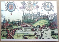 POCZTÓWKA - KRAKÓW - WIDOK WAWELU - miedzioryt kolorowany. Koniec lat 70ych