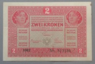 2 KORONY Austro-Węgry z 1917 roku , RZADKIE , GALICJA