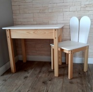 Stolik i krzesełko drewniane 92-116
