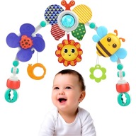 SENSORYCZNY PAŁĄK ZAWIESZKI DLA NIEMOWLĄT 0+ DO WÓZKA ŁÓŻECZKA WOOPIE BABY