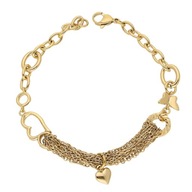 57902 BRANSOLETKA 18K POZŁACANA 16+3 CM eleganckie łańcuszki