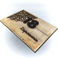 Personalizowane zaproszenie na 18 urodziny - hand made