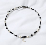 Naszyjnik z koralików naturalnych Agat Ametyst Perły Naturalne