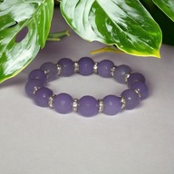 Jadeit...Bransoletka z lawendowego jadeitu