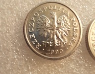 10 GROSZY 1990, PIĘKNE I RZADKIE, dwie monety.