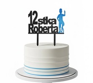 topper na tort dekoracja personalizacja PIŁKARZ !!WYBÓR KOLORÓW