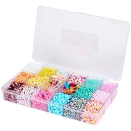 ZESTAW KORALIKÓW DO ROBIENIA BIŻUTERII BRANSOLETEK XL 3+5