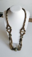 Naszyjnik w stylu etnicznym boho drewno