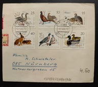 !!! CZĘŚĆ KOPERTY LIST POLECONY NIEMCY PTAKI - PIĘKNE - STAN BARDZ DOBRY !!