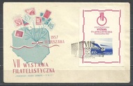 *FDC ROCZNIK 1957 Fi bl 20 kas. WYSTAWA FILATELISTYCZNA