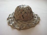 KAPELUSZ Z LIŚCI PALMOWYCH VINTAGE LIŚCIE PALMY Saint Lucia WYSPY KARAIBSKI