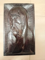 Matka Boska płaskorzeźba 36x22 cm