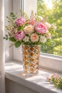 DUŻY WAZON KRYSZTAŁOWY Huta szkła ,,JULIA ''