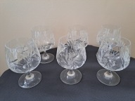 DUZE kieliszki krysztalowe do koniaku-6sztuk