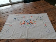 LNIANA RĘCZNIE WYKONANA MAKATKA HAFT MAKOWSKI KWIATY BUKIETY 60 x 89 Nr.1