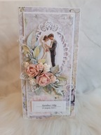 ręcznie robiona kartka z okazji ślubu