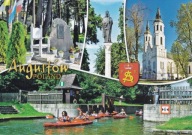 AUGUSTÓW - TRON PAPIESKI- KOLUMNA ZYGMUNTA- BAZYLIKA- ŚLUZA- PRZEWIEŹ- HERB