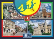 LUBLIN - BRAMA KRAKOWSKA - ZAMEK - PANORAMA - MAPKA - HERB