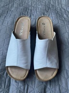 OST nowe białe klapki ze skóry naturalnej od polskiego producenta r. 39