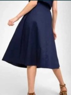 Spódnica midi do połowy łydki biznesowa trapezowa 40, 42 L XL